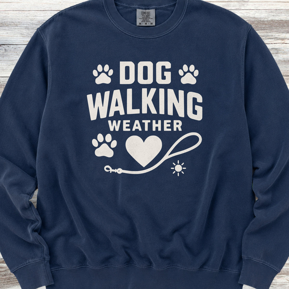 Dog Walking Weather Sweatshirt - True Navy