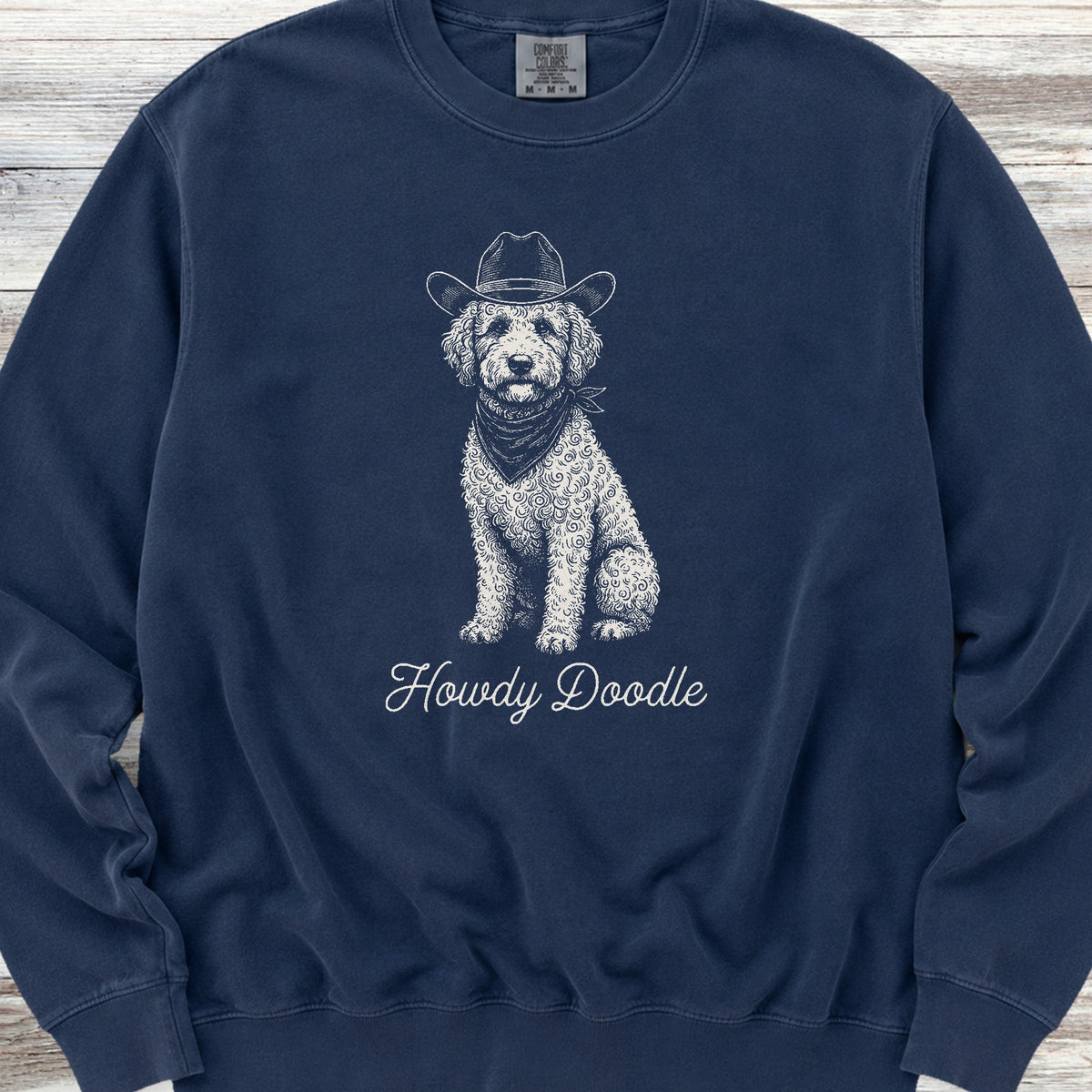 Labradoodle Howdy Doodle Sweatshirt - True Navy