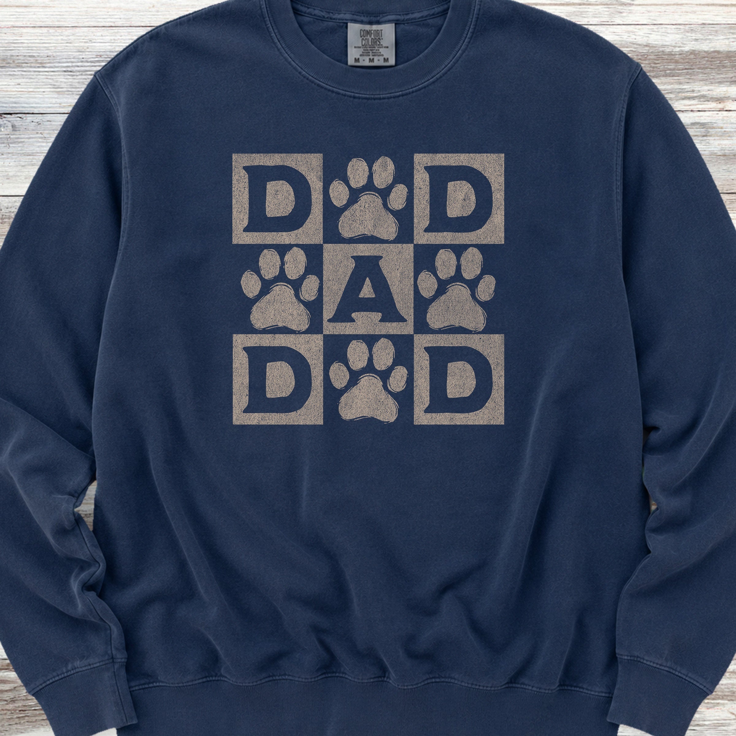 Paw Print Dad Sweatshirt - True Navy