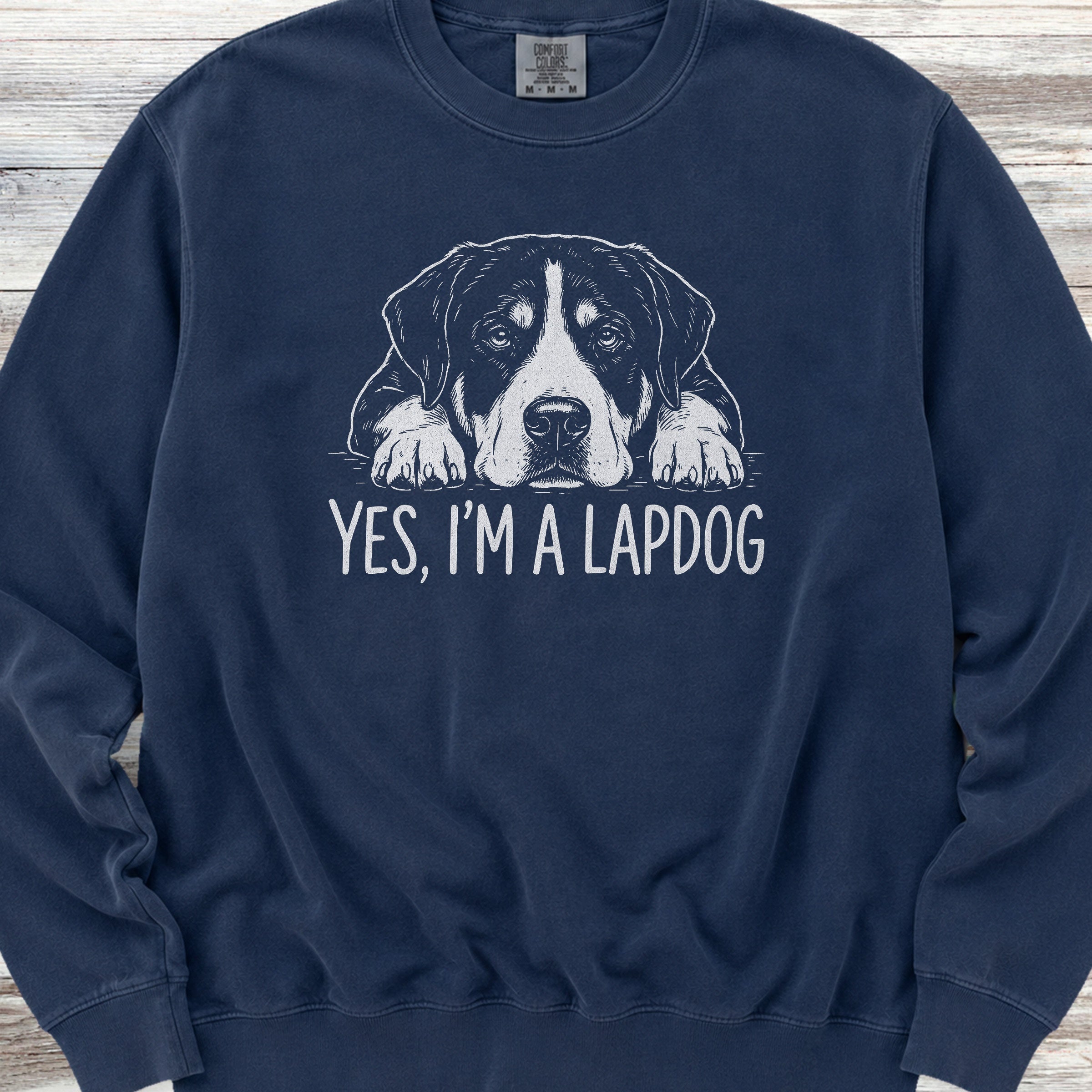 Swiss Mountain Dog Lap Dog Sweatshirt - True Navy