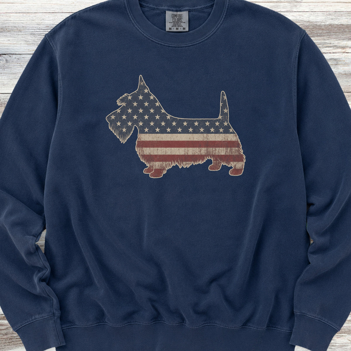 Scottish Terrier Vintage USA Sweatshirt - True Navy
