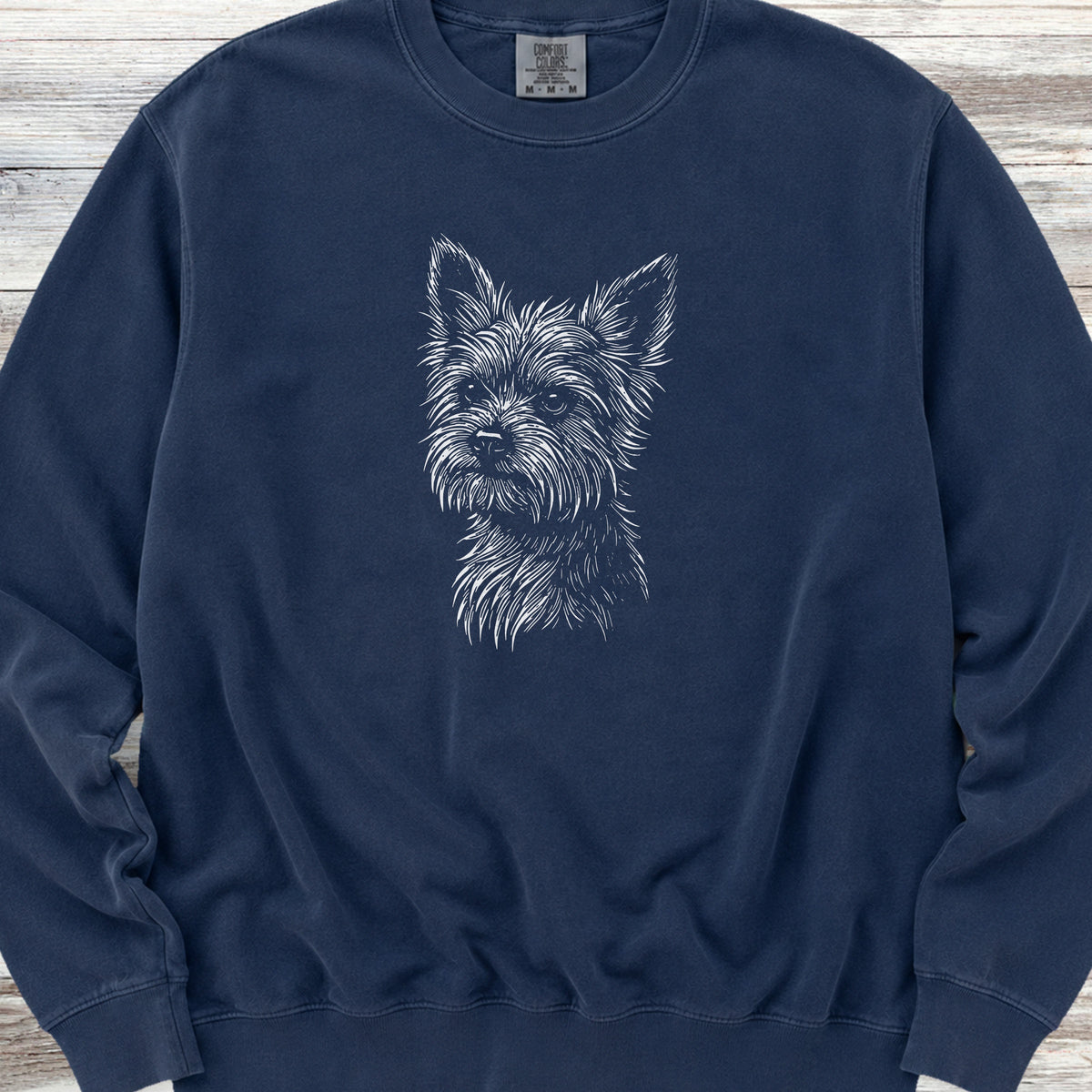 Yorkshire Terrier Sketch Sweatshirt - True Navy