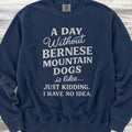 Bernese Mountain Dog Day Sweatshirt - True Navy