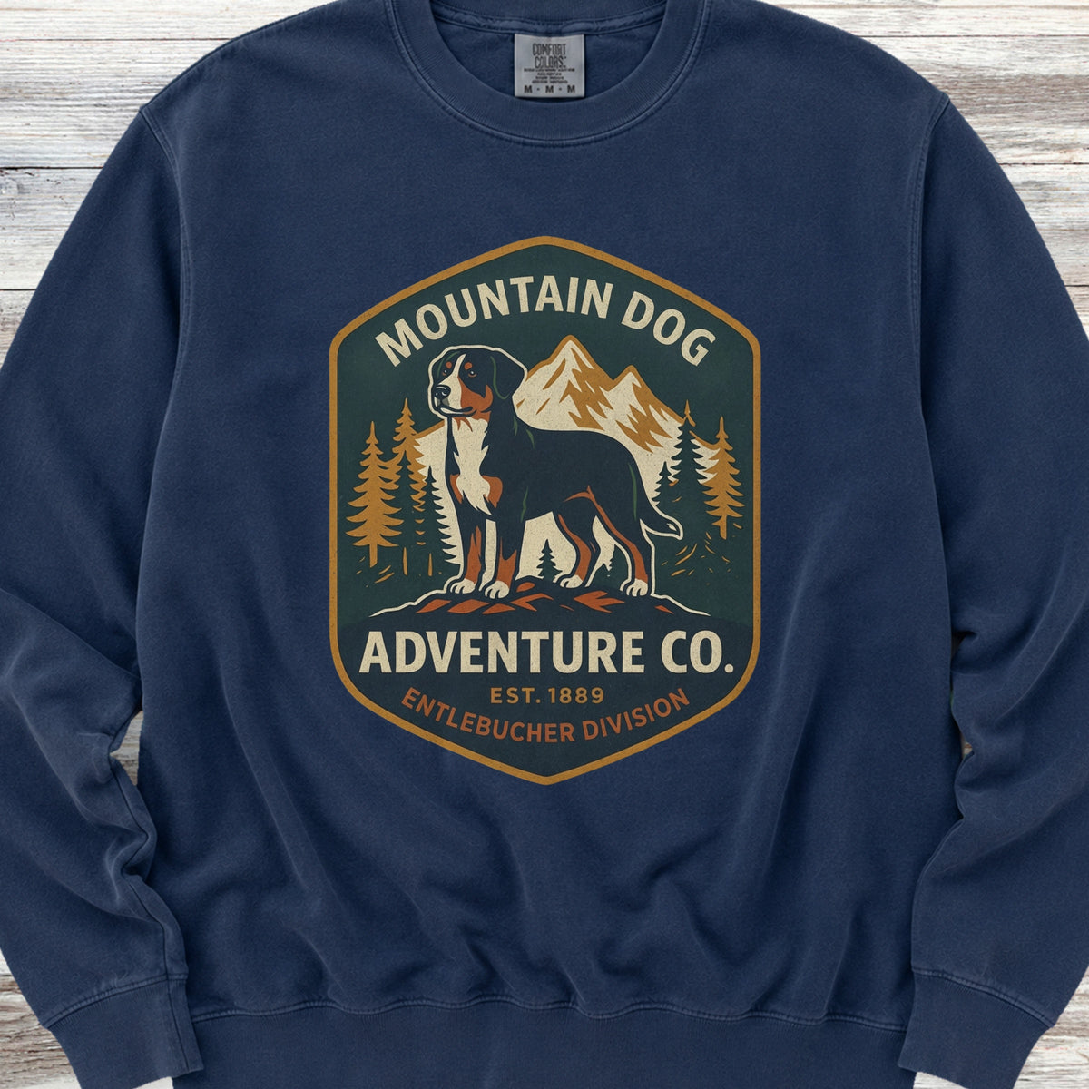 Entlebucher Mountain Dog Adventure Co Sweatshirt - True Navy
