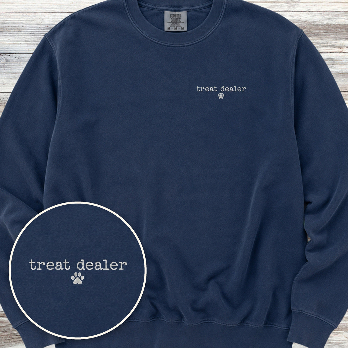 Vintage Treat Dealer Left Chest Sweatshirt - True Navy