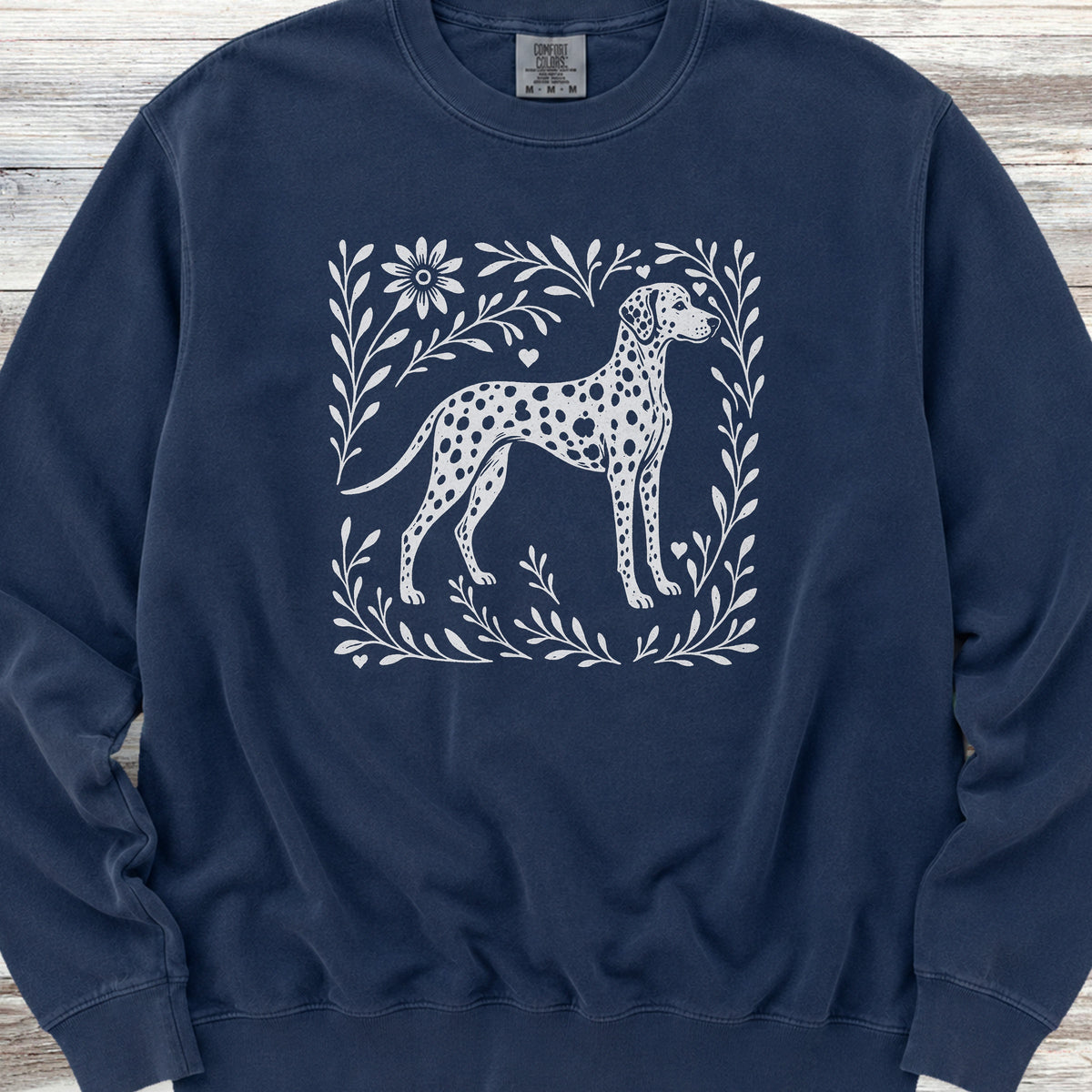 Dalmatian Linocut Sweatshirt - True Navy