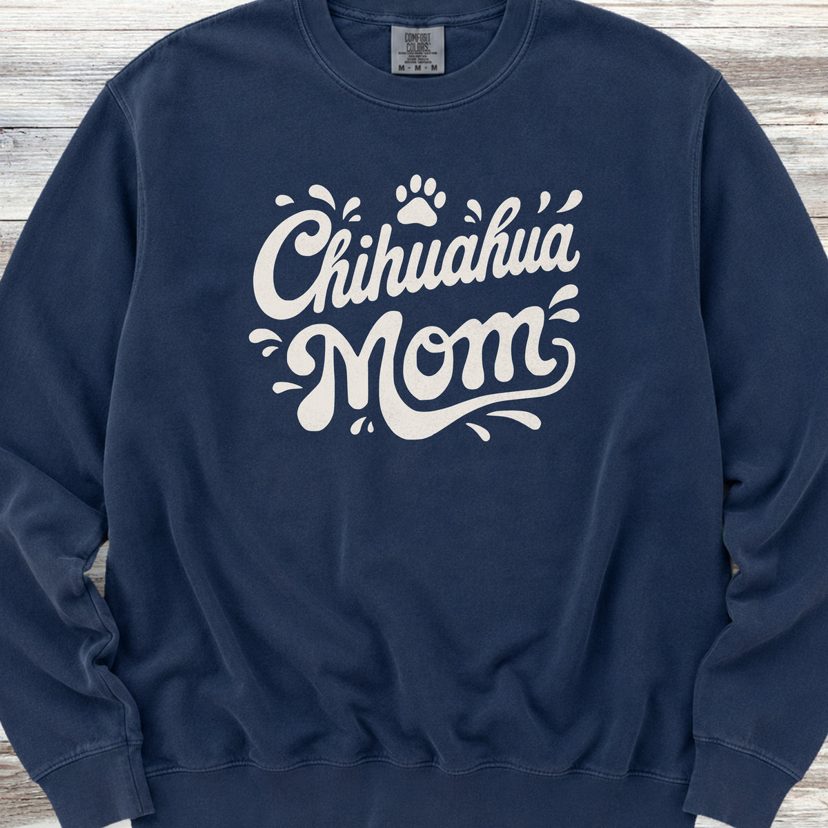 Chihuahua Groovy Mom Sweatshirt - True Navy