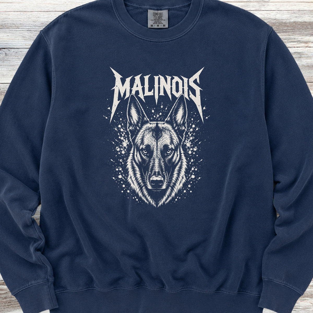 Belgian Malinois Metal Sweatshirt - True Navy