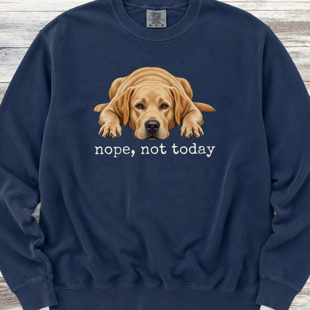 Labrador Retriever Yellow Nope Sweatshirt - True Navy