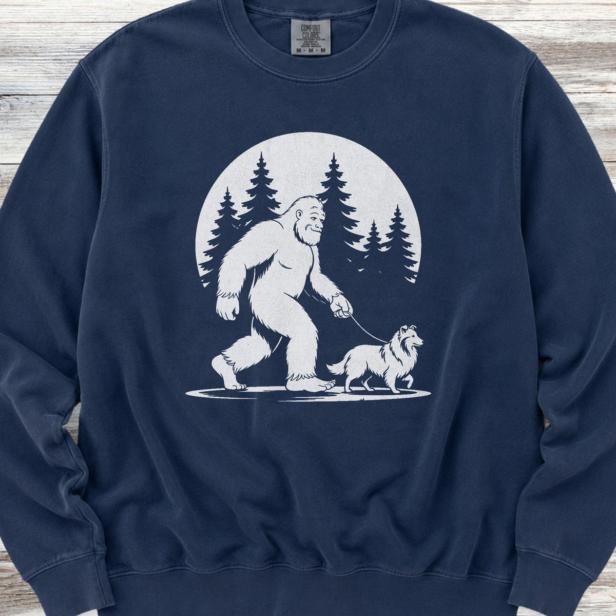 Shetland Sheepdog Bigfoot Sweatshirt - True Navy