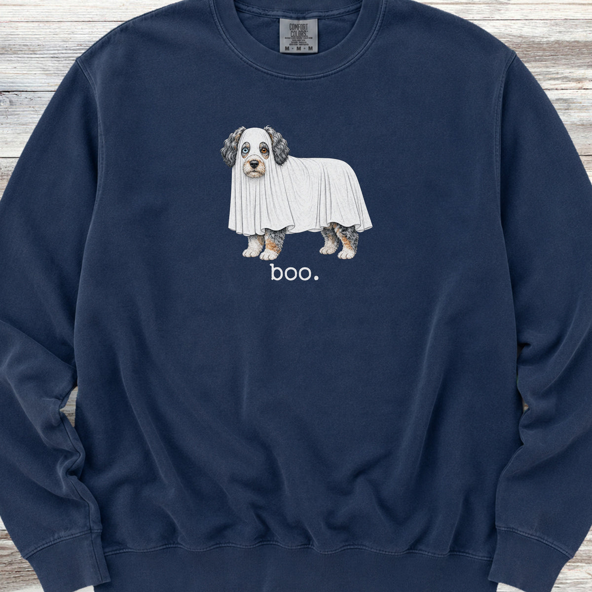Aussiedoodle Boo Sweatshirt - True Navy