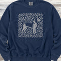 Beagle Linocut Sweatshirt - True Navy