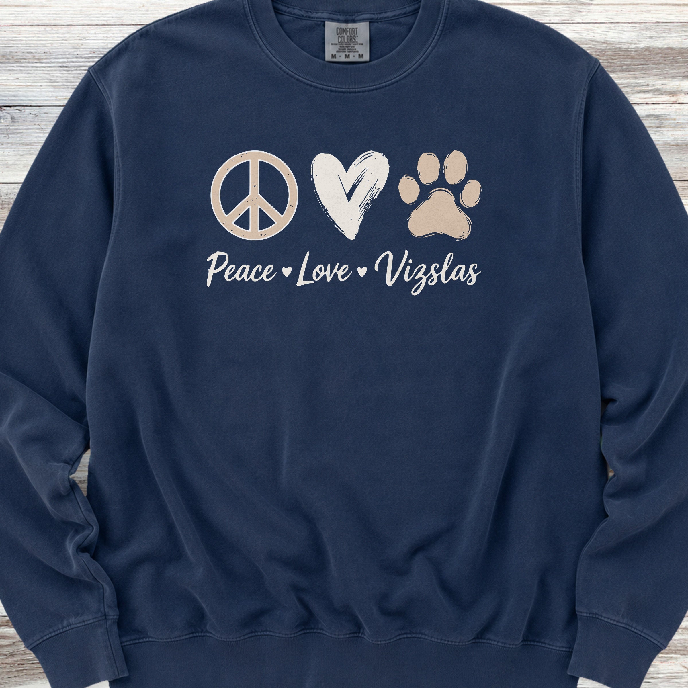 Vizsla Peace Sweatshirt - True Navy