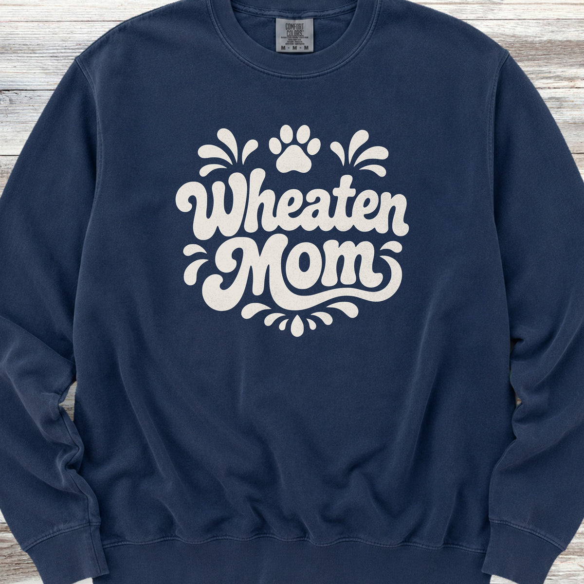 Wheaten Terrier Groovy Mom Sweatshirt - True Navy