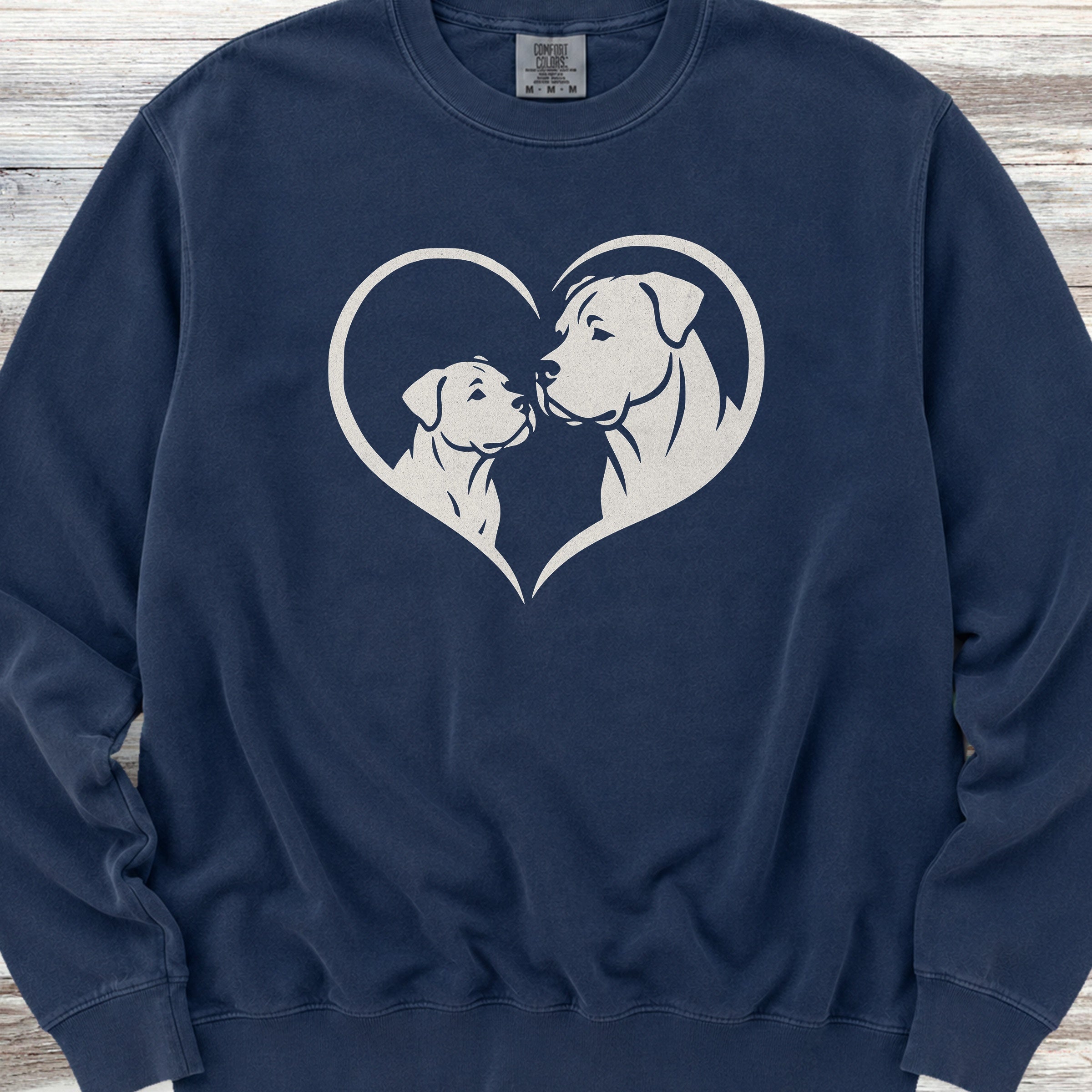 Cane Corso Heart Bond Natural Sweatshirt - True Navy
