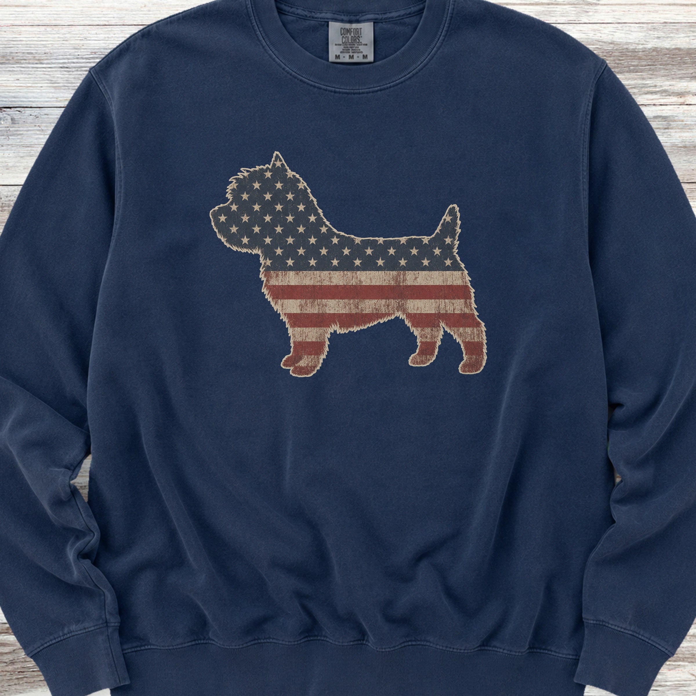 Cairn Terrier Vintage USA Sweatshirt - True Navy
