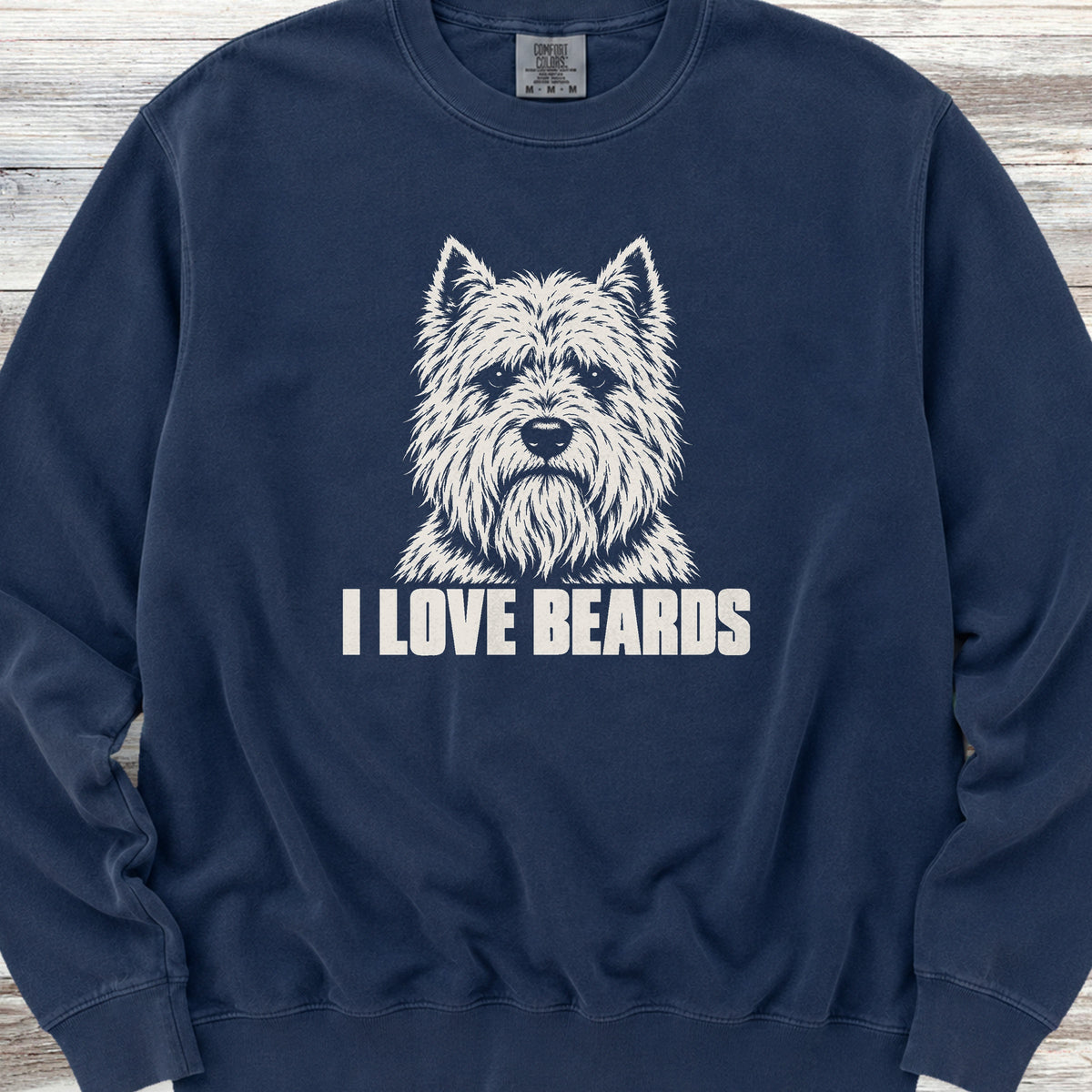 West Highland I Love Beards Sweatshirt - True Navy
