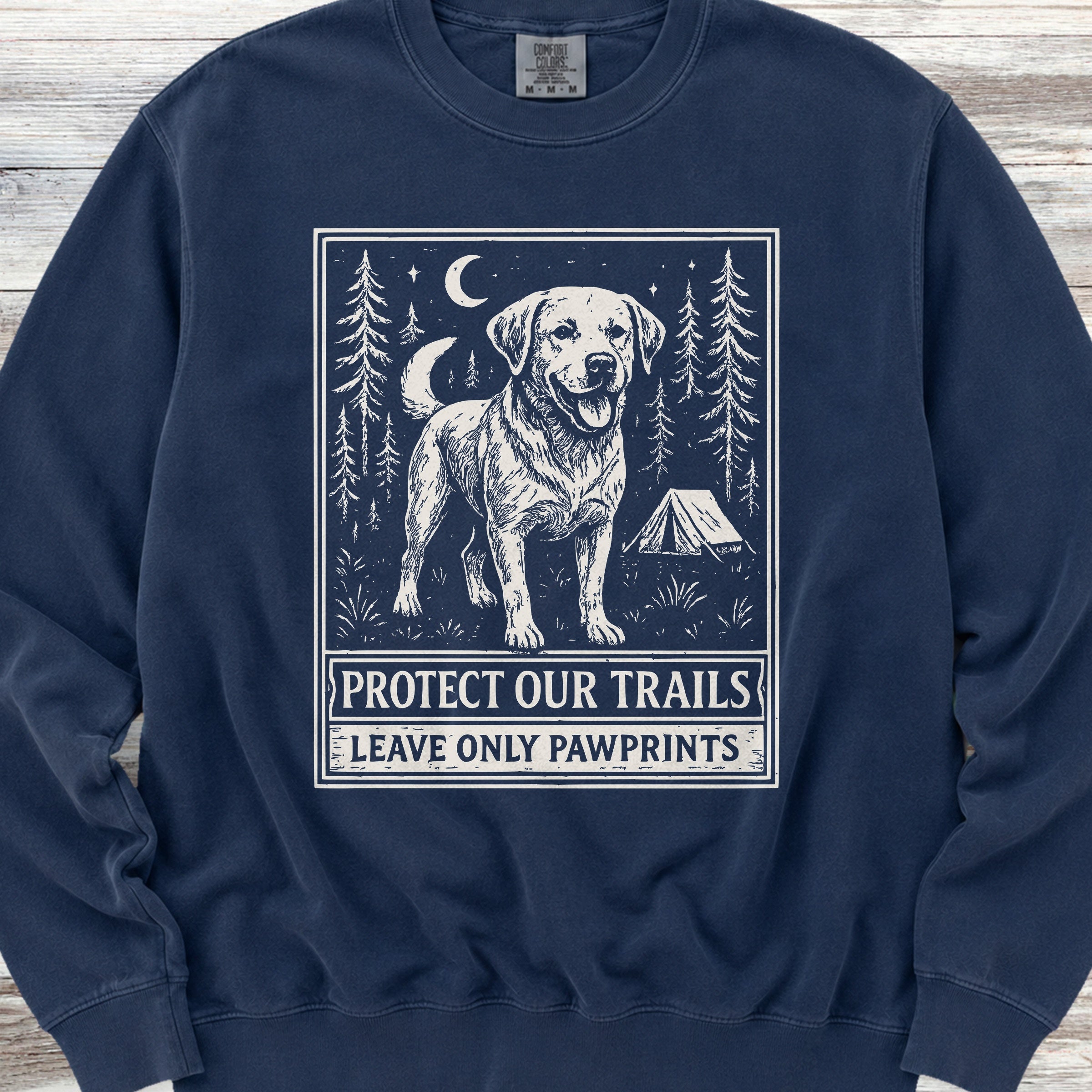 Labrador Retriever Protect Trails Sweatshirt - True Navy