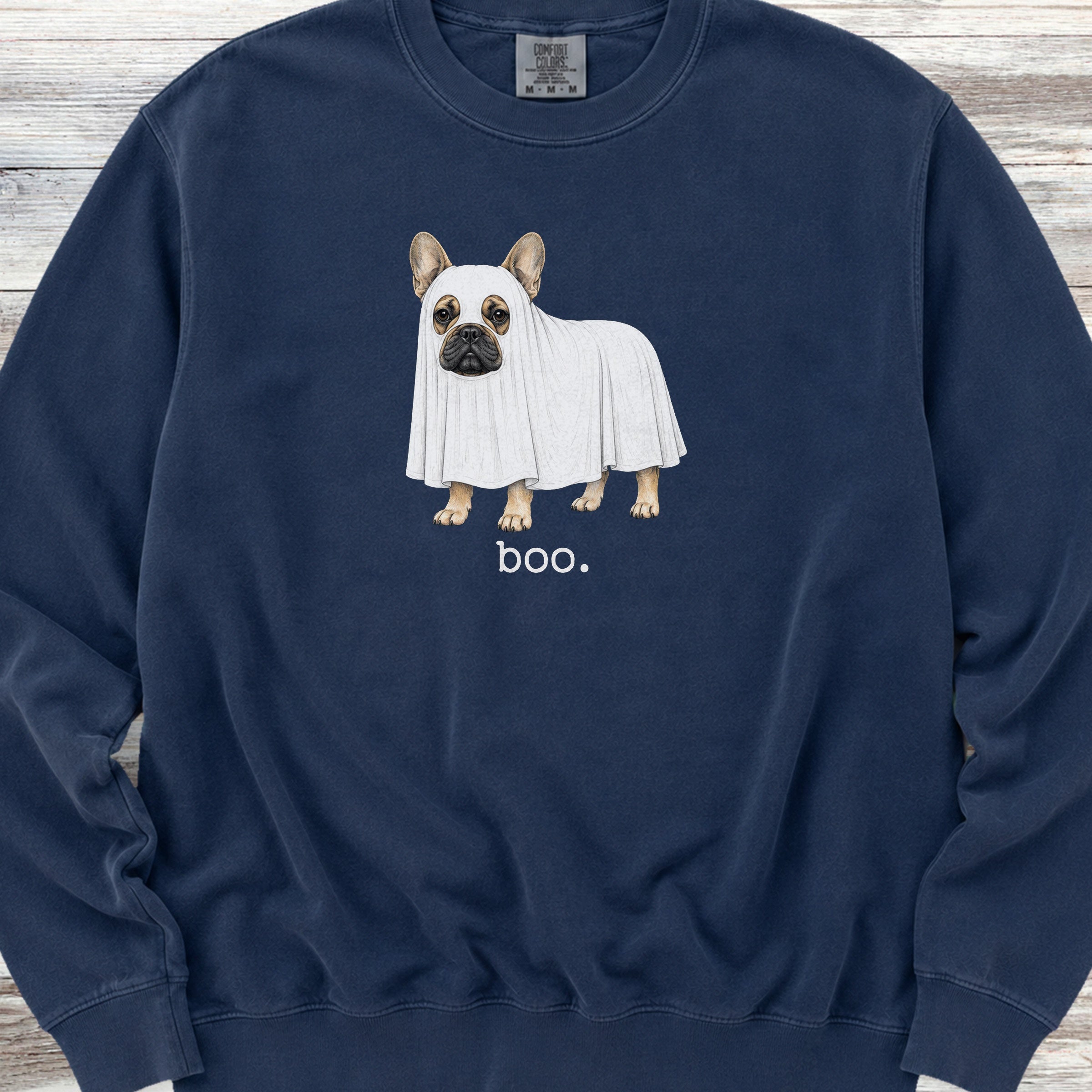 French Bulldog Boo Sweatshirt - True Navy