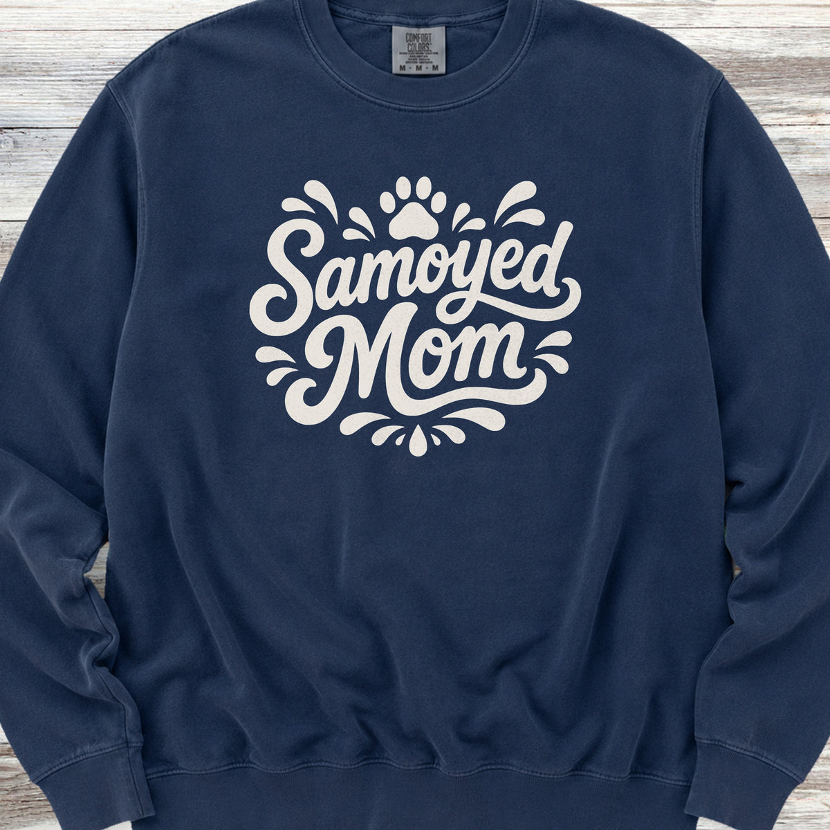 Samoyed Groovy Mom Sweatshirt - True Navy