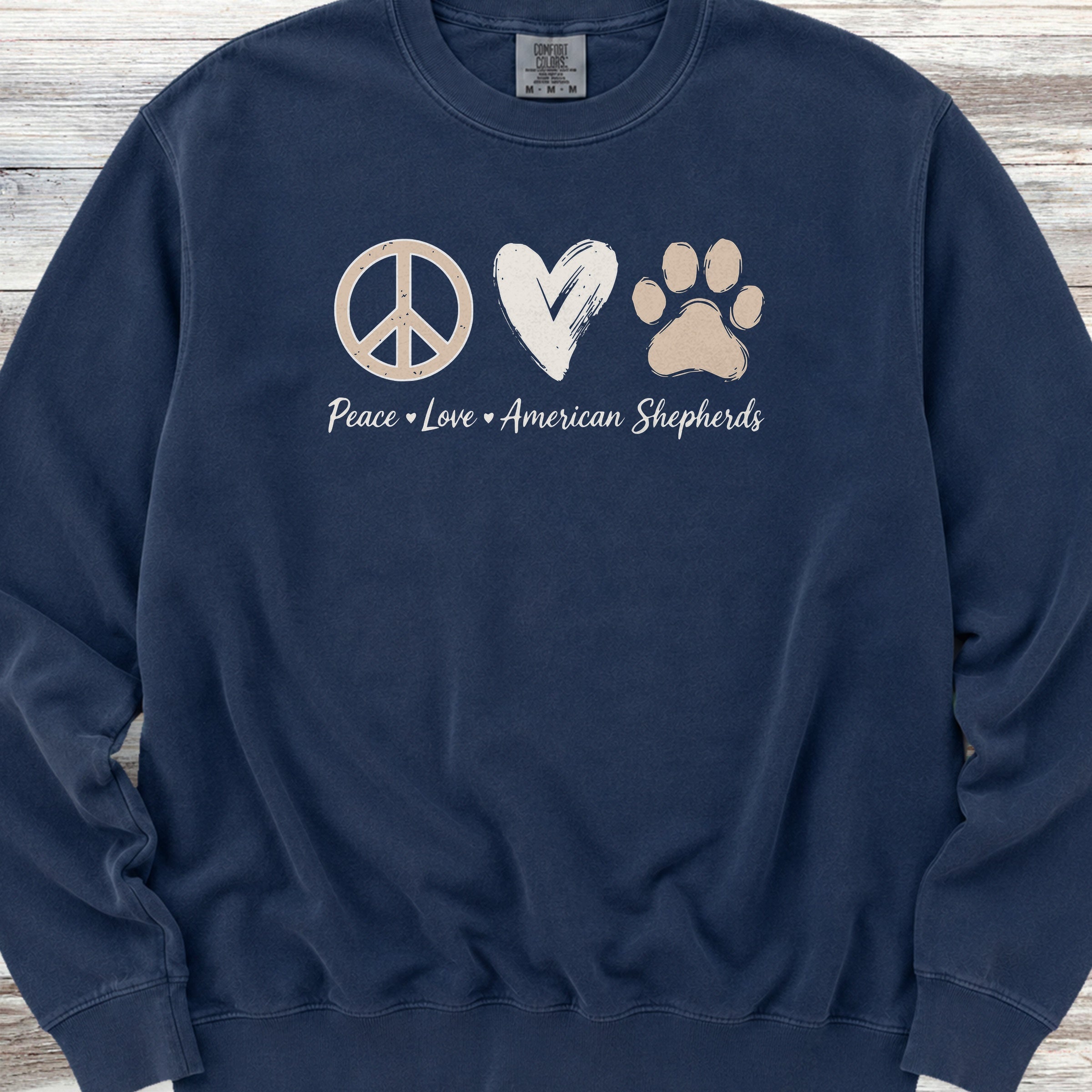 American Shepherd Peace Sweatshirt - True Navy