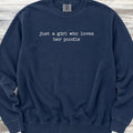 Poodle Girl Sweatshirt - True Navy
