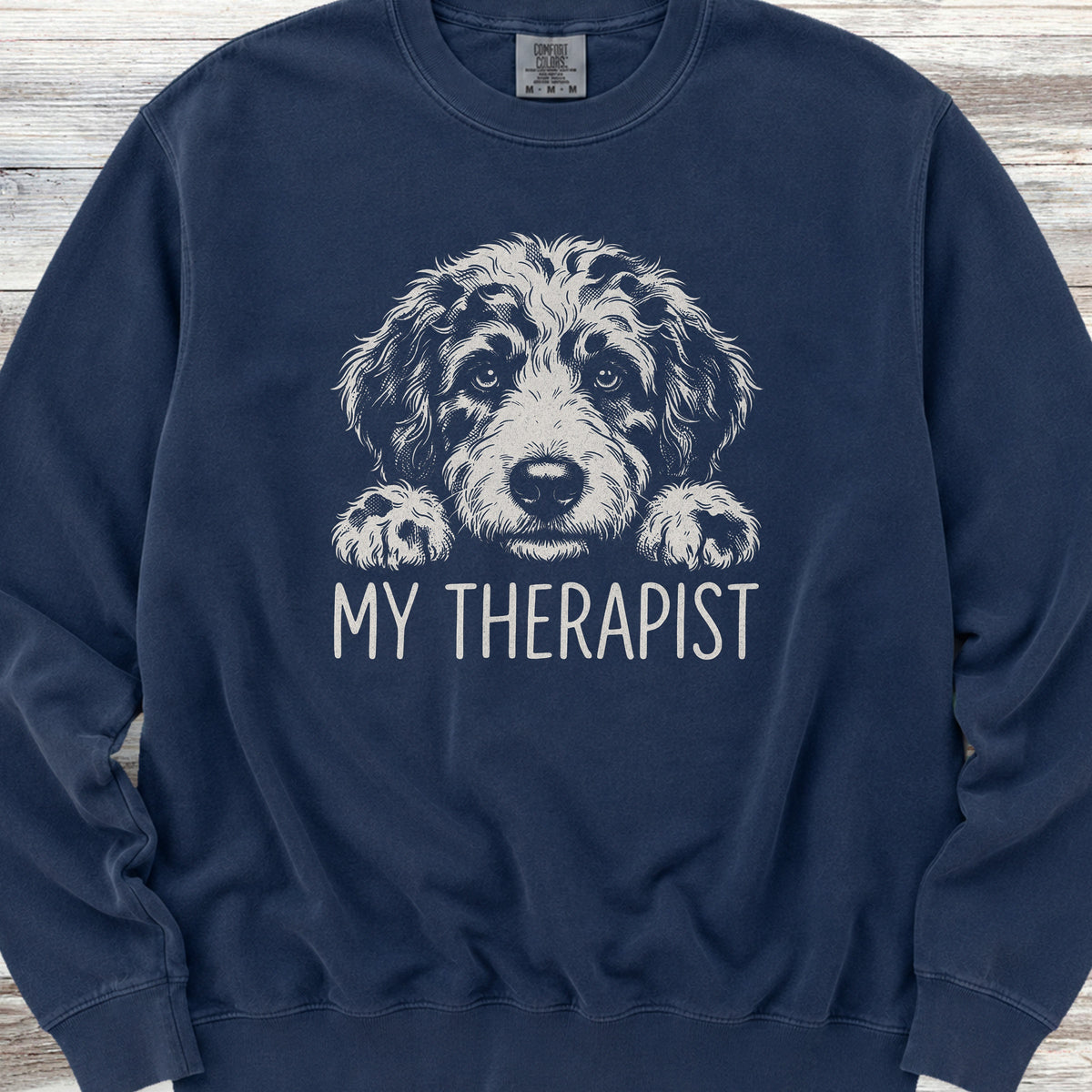 Aussiedoodle Therapist Sweatshirt - True Navy