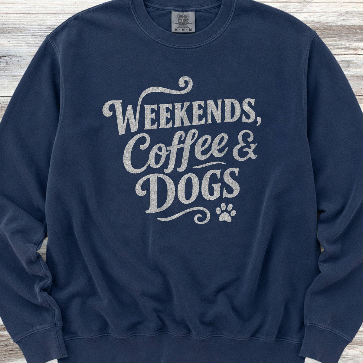 Weekends Coffee Dogs Sweatshirt - True Navy