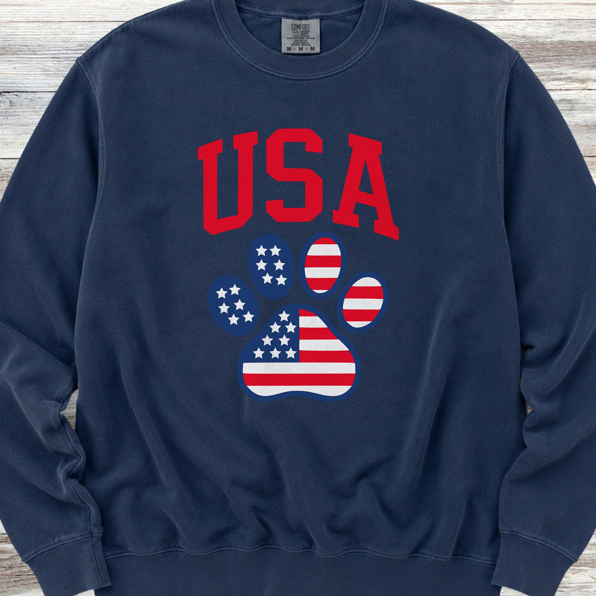 USA Paw Print Sweatshirt - True Navy