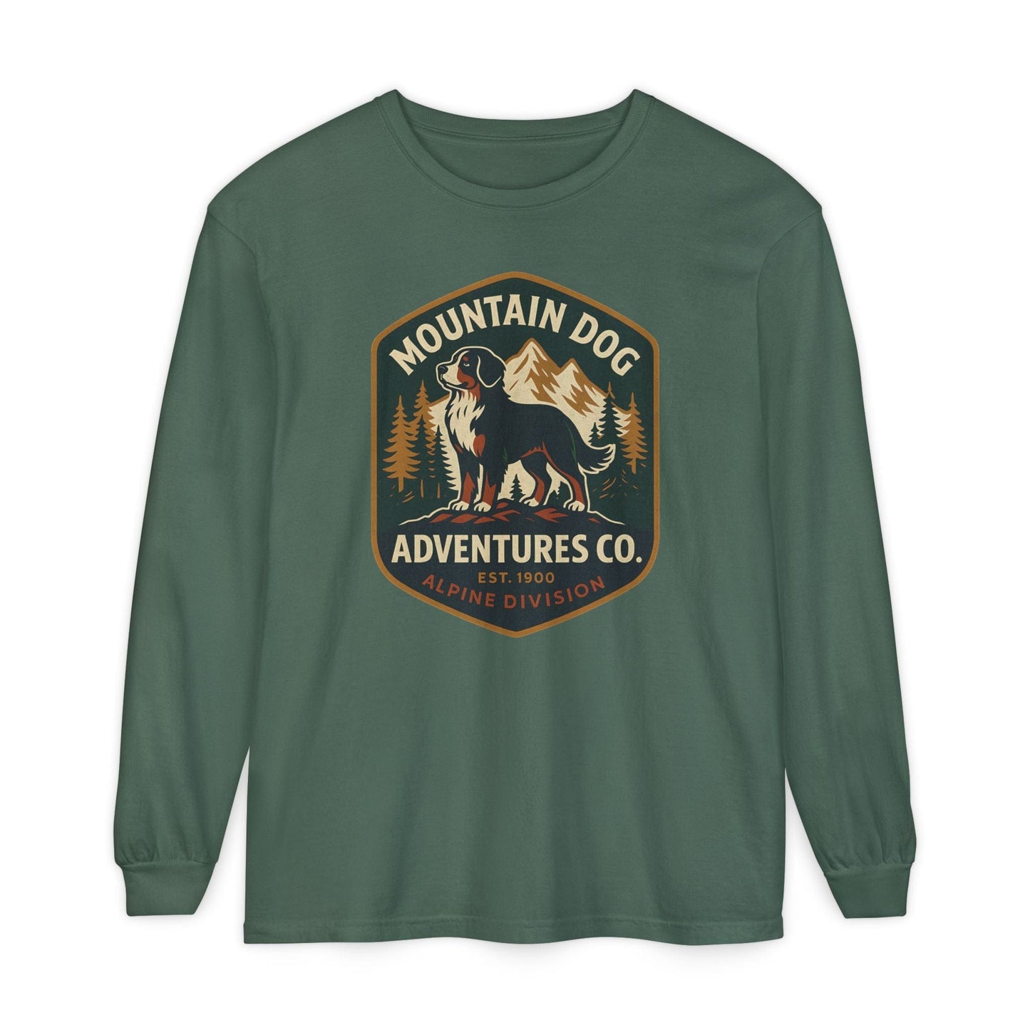 Bernese Mountain Dog Adventures Long Sleeve Tee