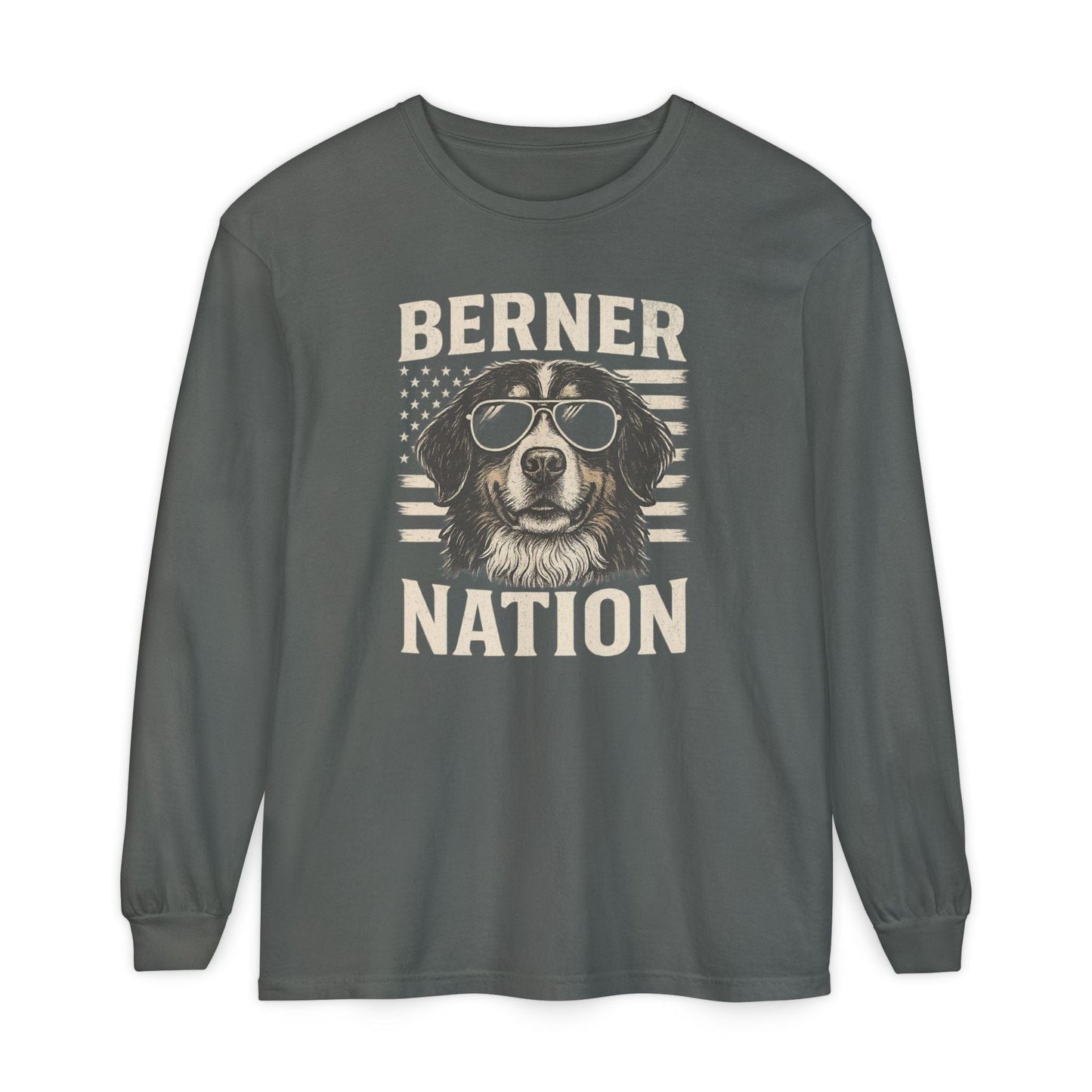 Bernese Mountain Dog Nation Long Sleeve Tee