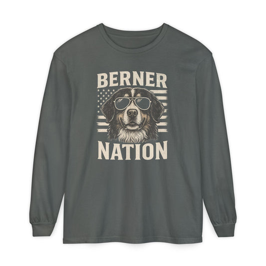 Bernese Mountain Dog Nation Long Sleeve Tee