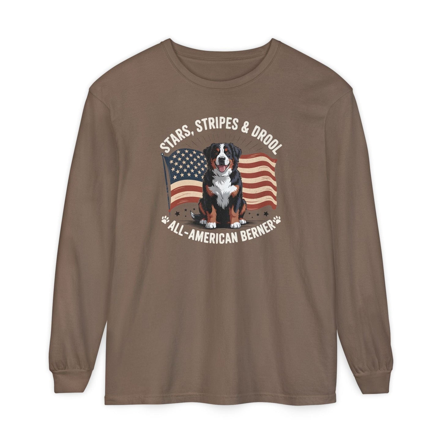 Bernese Mountain Dog All American Long Sleeve Tee