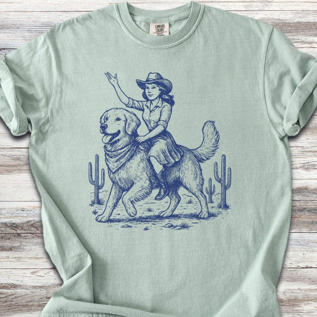 Golden Retriever Cowgirl T-Shirt