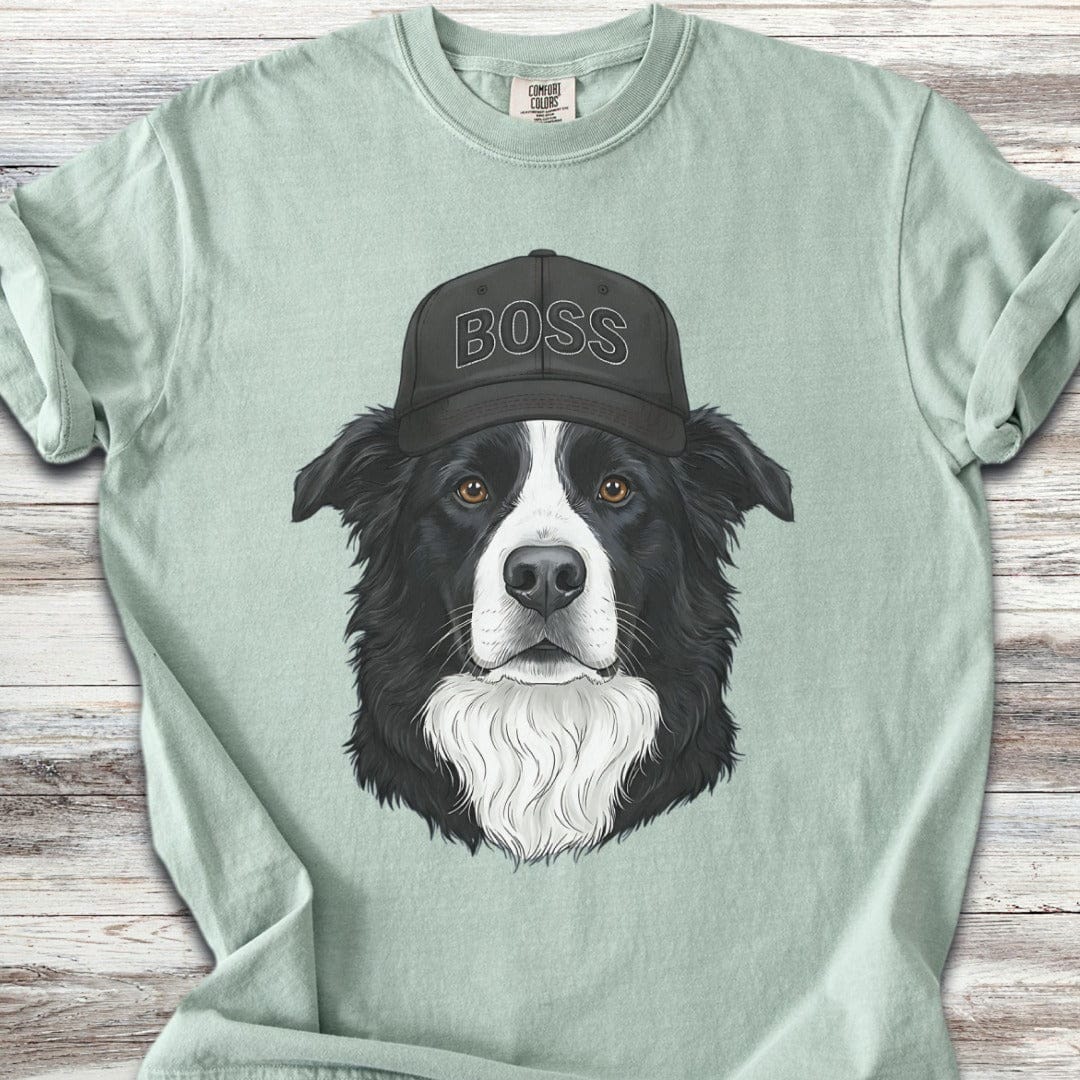 Border Collie Boss Hat T-Shirt