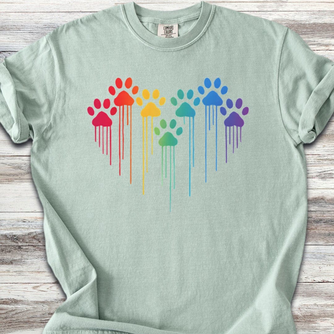 Rainbow Heart Prints T-Shirt
