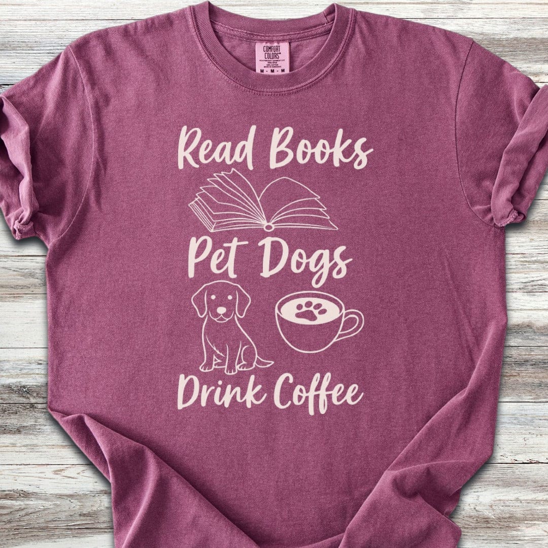 Books Dogs Coffee T-Shirt