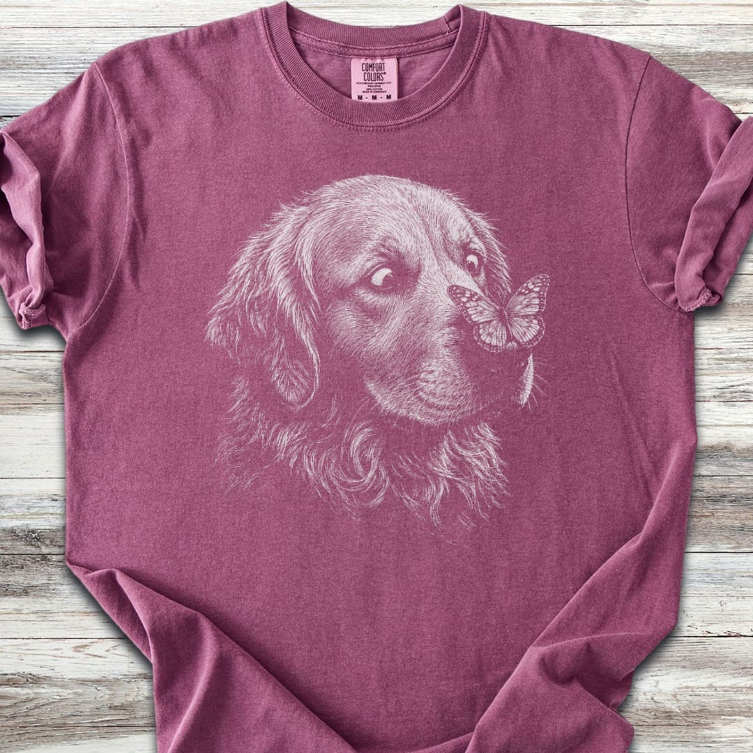 Golden Retriever ButterflyT-Shirt