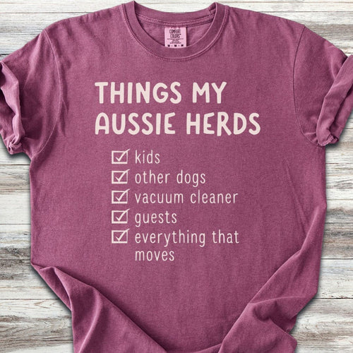 Aussie Herding List T-Shirt