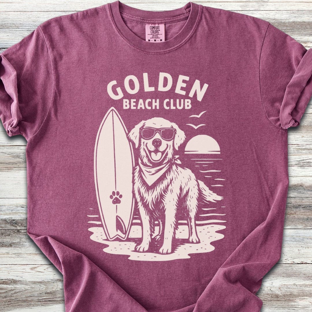 Golden Retriever Beach Club T-Shirt