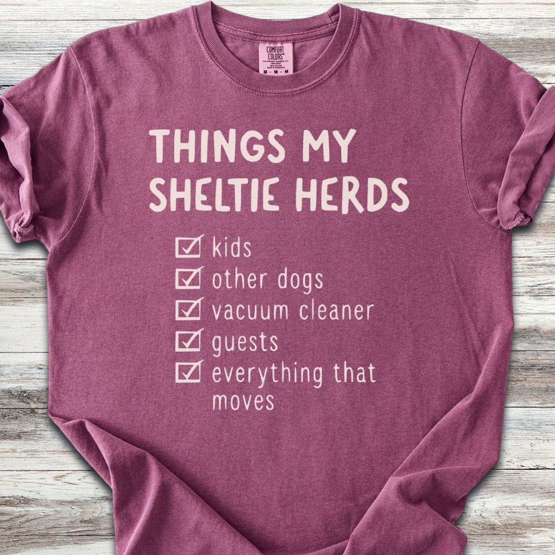 Shetland Sheepdog Herding List T-Shirt