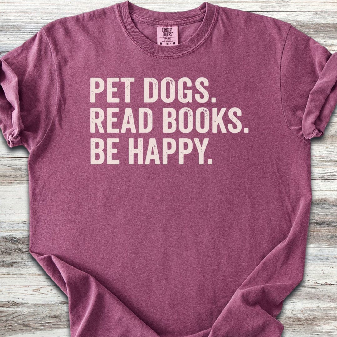 Dogs Books Happy T-Shirt