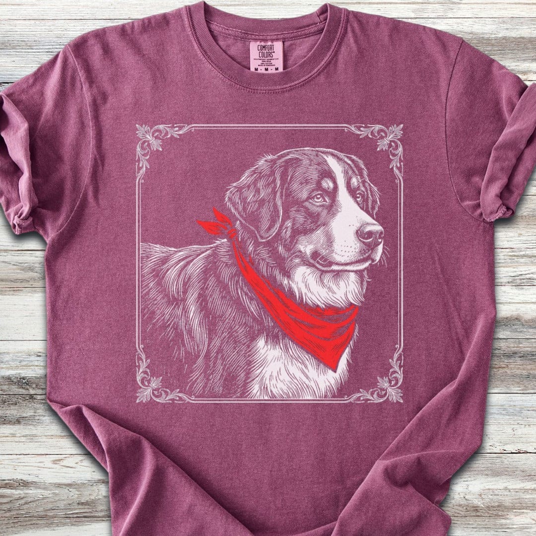 Bernese Mountain Dog Etching T-Shirt