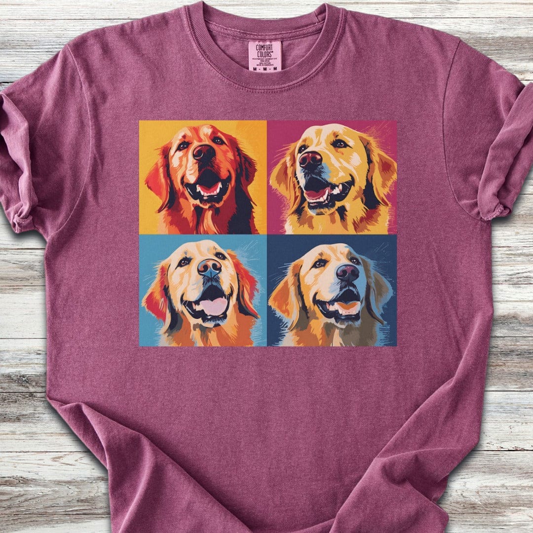 Golden Retriever Pop Art T-Shirt