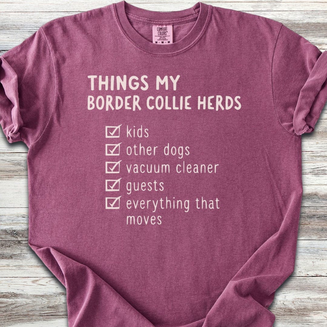 Border Collie Herding List T-Shirt