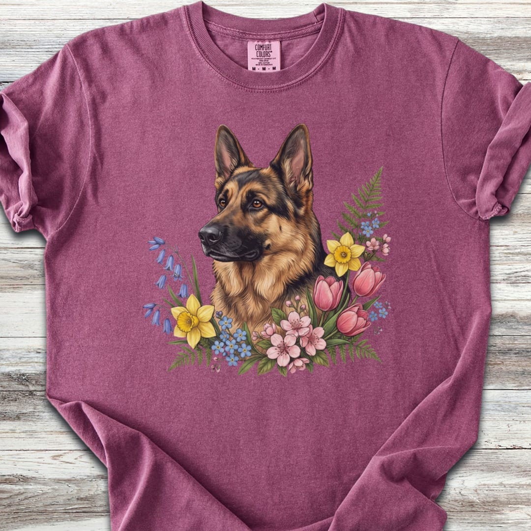 German Shepherd Spring Portrait T-Shirt