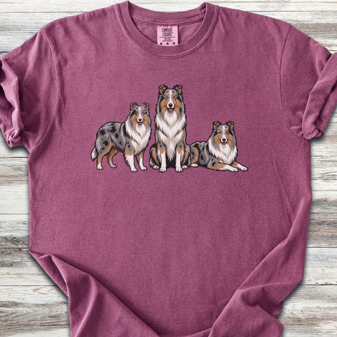 Australian Shepherd Blue Merle Trio T-Shirt