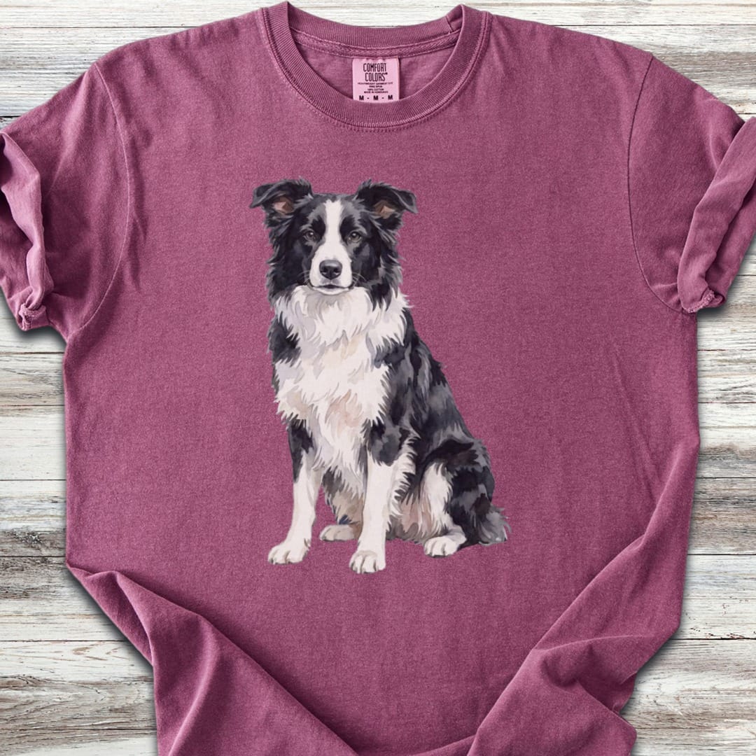 Border Collie Watercolor T-Shirt