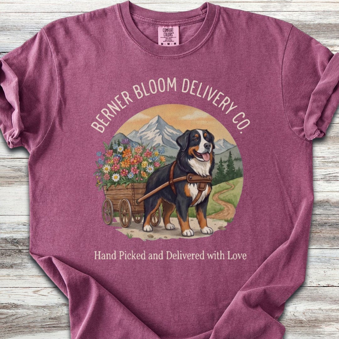 Bernese Mountain Dog Bloom Delivery T-Shirt