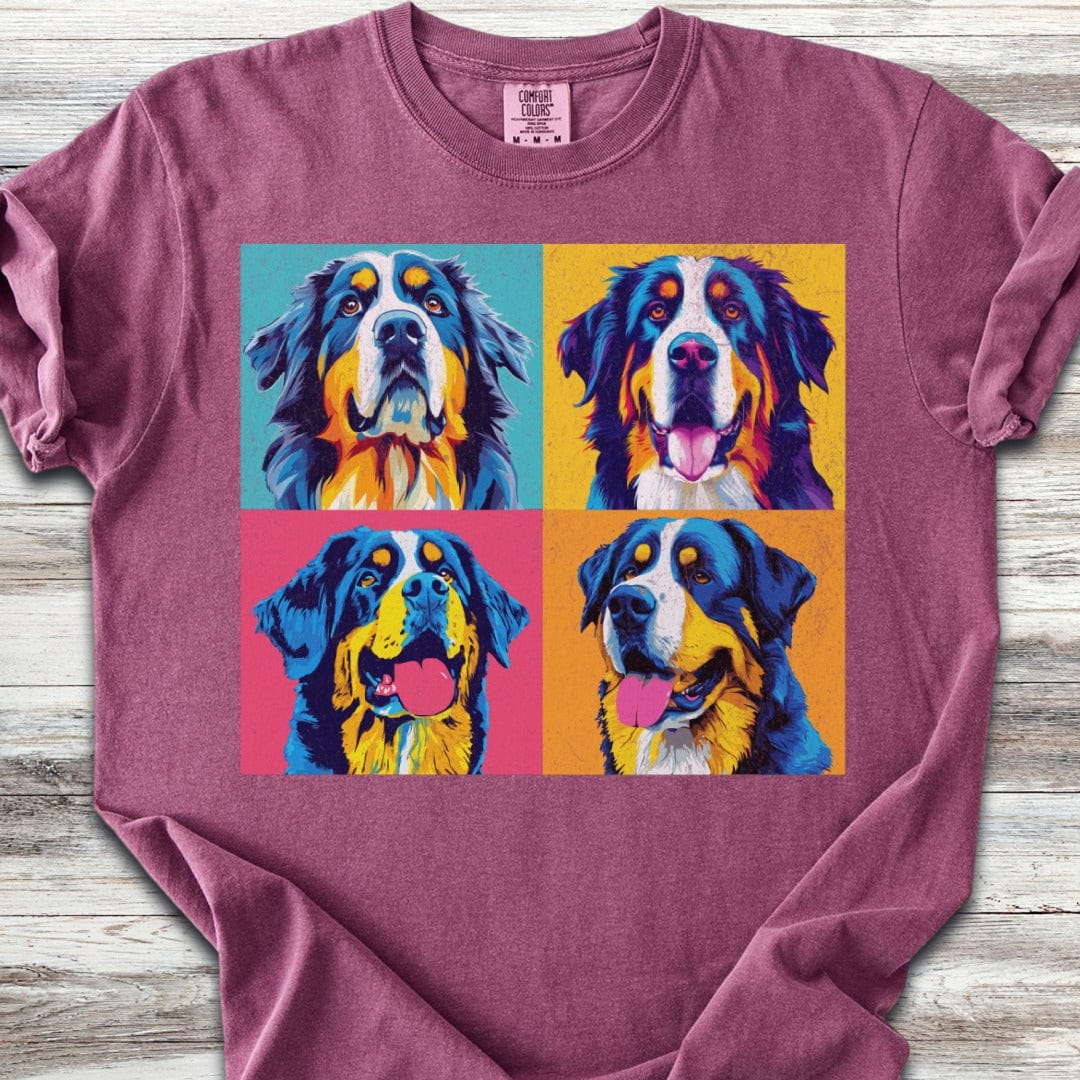 Bernese Mountain Dog Pop Art T-Shirt